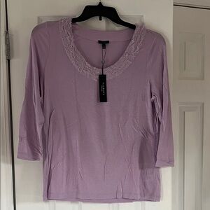 Talbots Lavender Long Sleeve Top